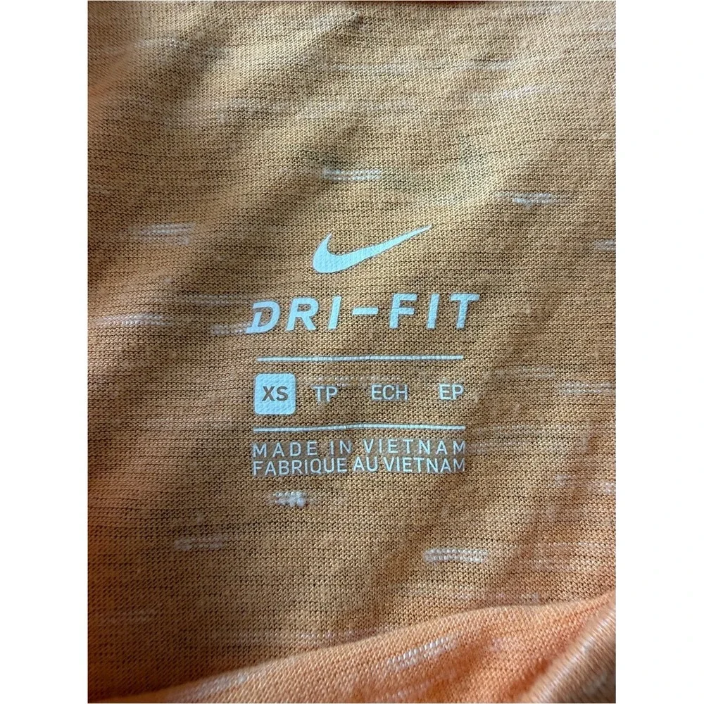 Nike Dri-FIT Womens XS Orange Heathered Training Tank Top Running Gym Shirt
